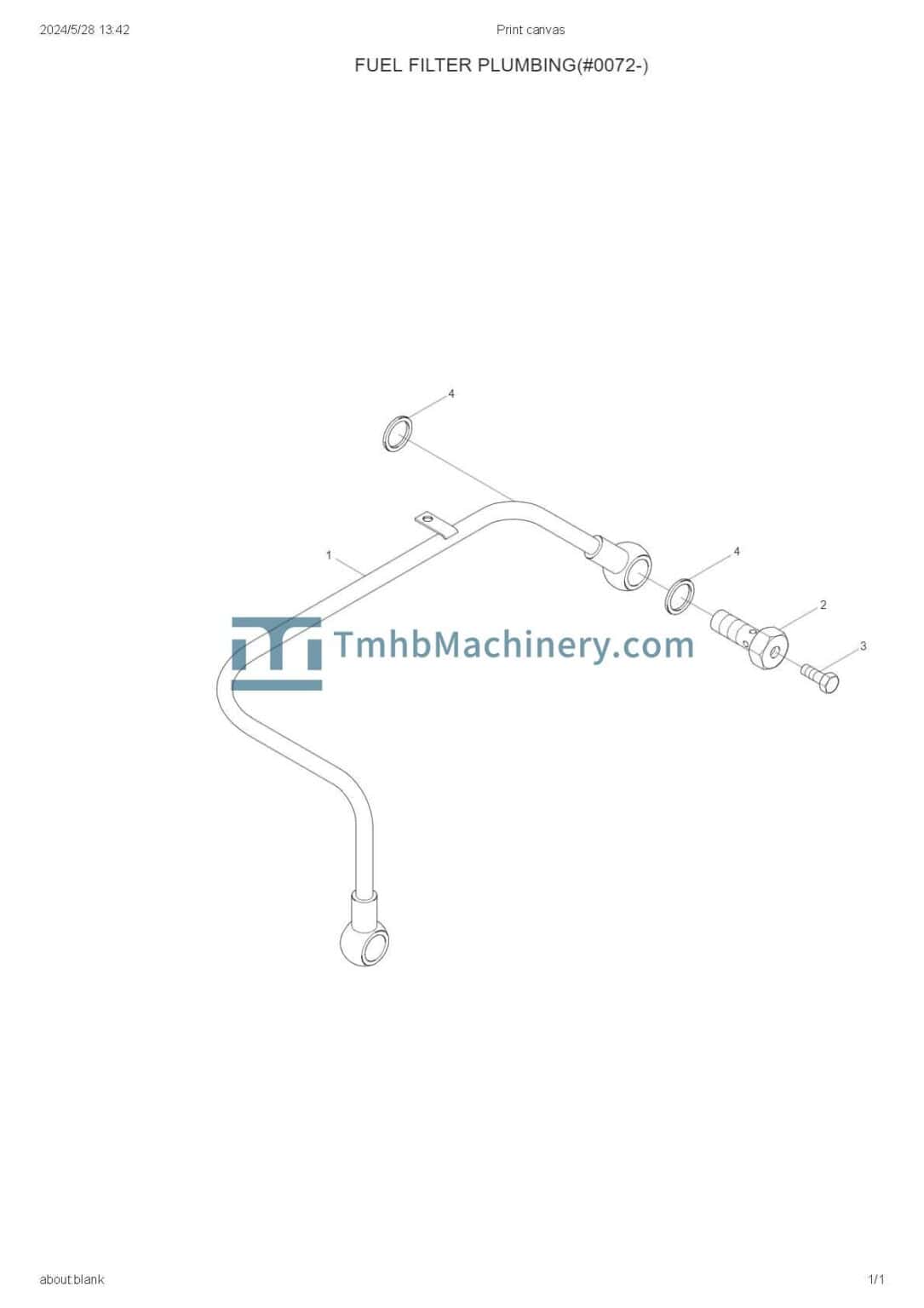 HYUNDAI WHEEL EXCAVATOR R140W-7 MANUAL FOR FUEL FILTER PLUMBING(#0072-)