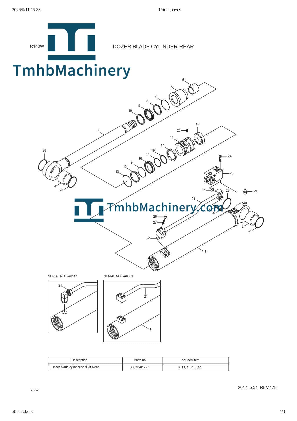 XKCD-02336 (1) XKCD-02336 PIPE ASSY-RD LH - TmhbMachinery